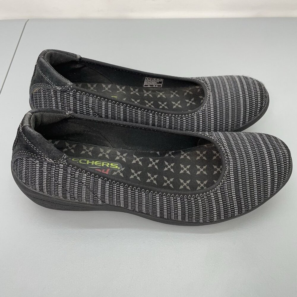 Skechers Kiss Secret Wedge Pumps Shoes Stretch Fit Comfort Slip On Black Women 9 - Picture 2 of 13